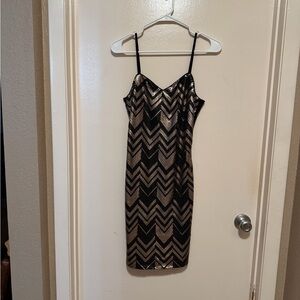 UA Los Angeles Sequin Chevron Cocktail Dress – junior Size L